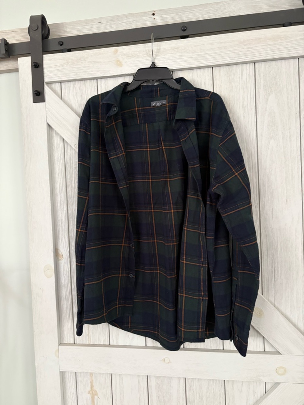 Eddie Bauer Men's Navy Plaid Button-Down Shirt Flannel BUNDLE - Picture 2 of 6